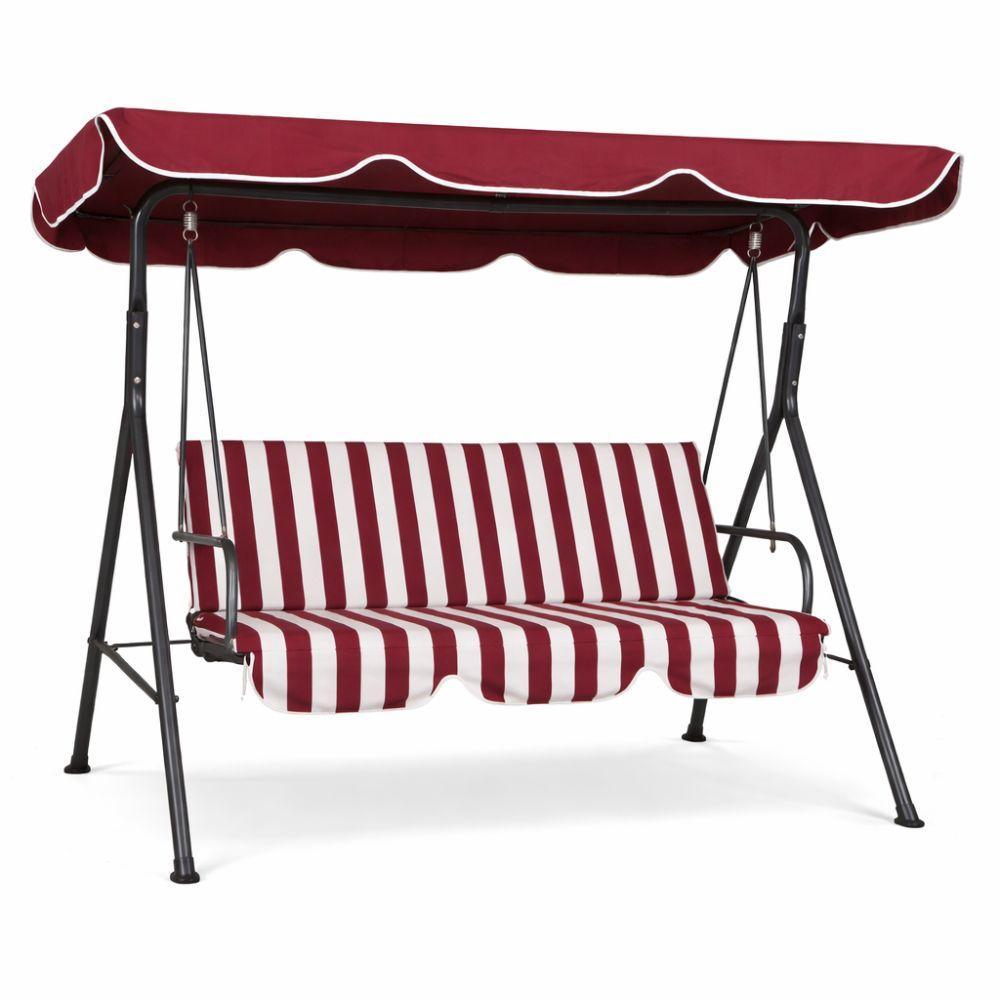  dondolo da giardino 3 posti con tettuccio parasole - foto 2