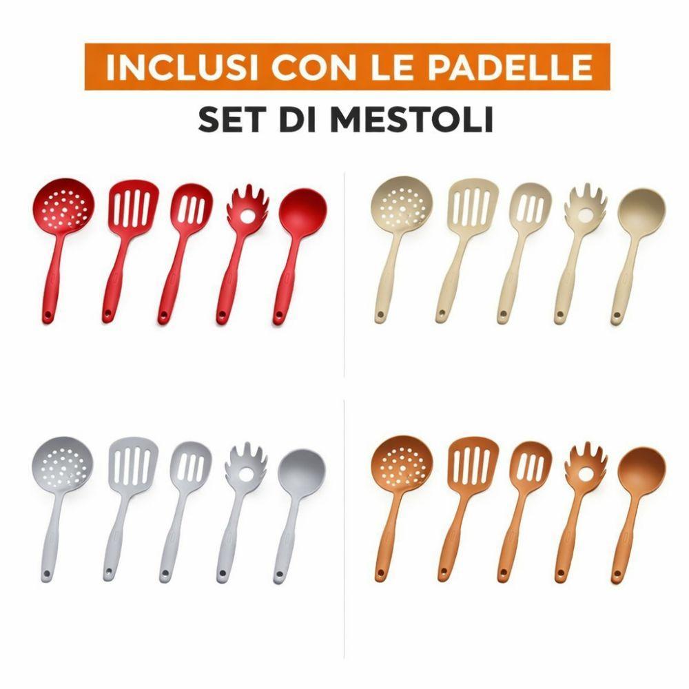  tris di padelle con coperchi in vetro (20) - (24) - (28) cm - foto 3