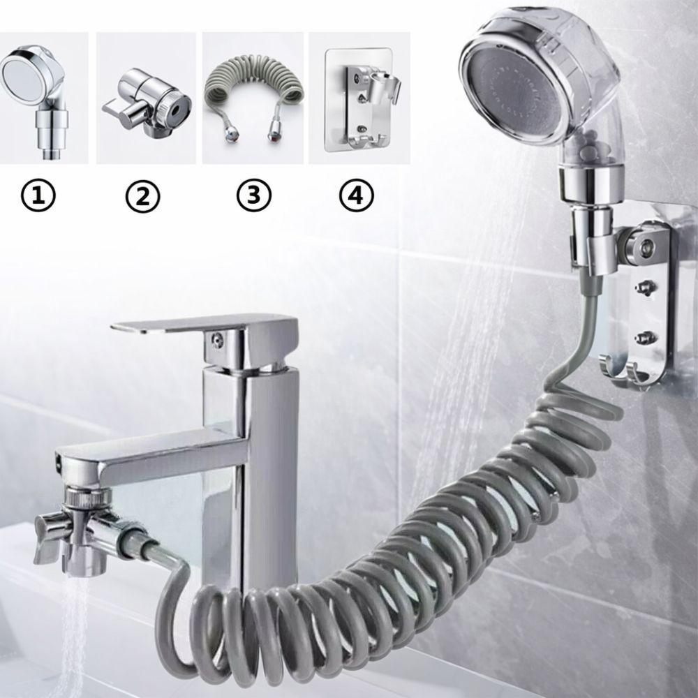  kit doccetta lavandino universale con adattatore rubinetto e tubo flessibile - foto 2