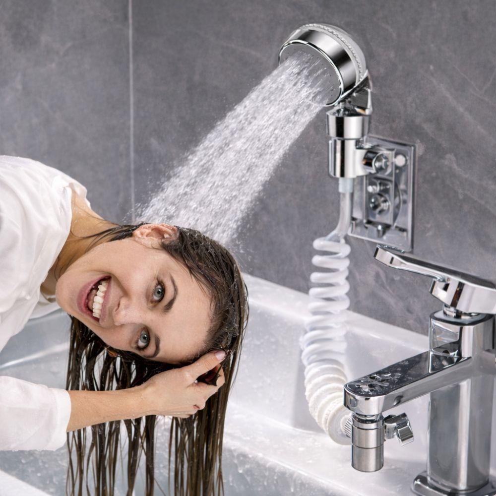  kit doccetta lavandino universale con adattatore rubinetto e tubo flessibile - foto 5