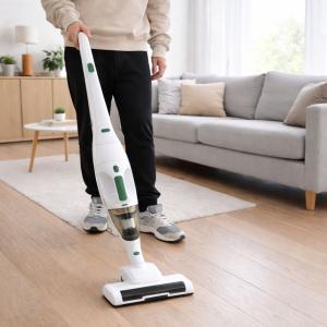 Scopa elettrica 2in1 senza fili con aspiratore portatile e sistema pieghevole salvaspazio