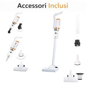 Scopa elettrica multifunzionale 2in1 aspirapolvere con accessori