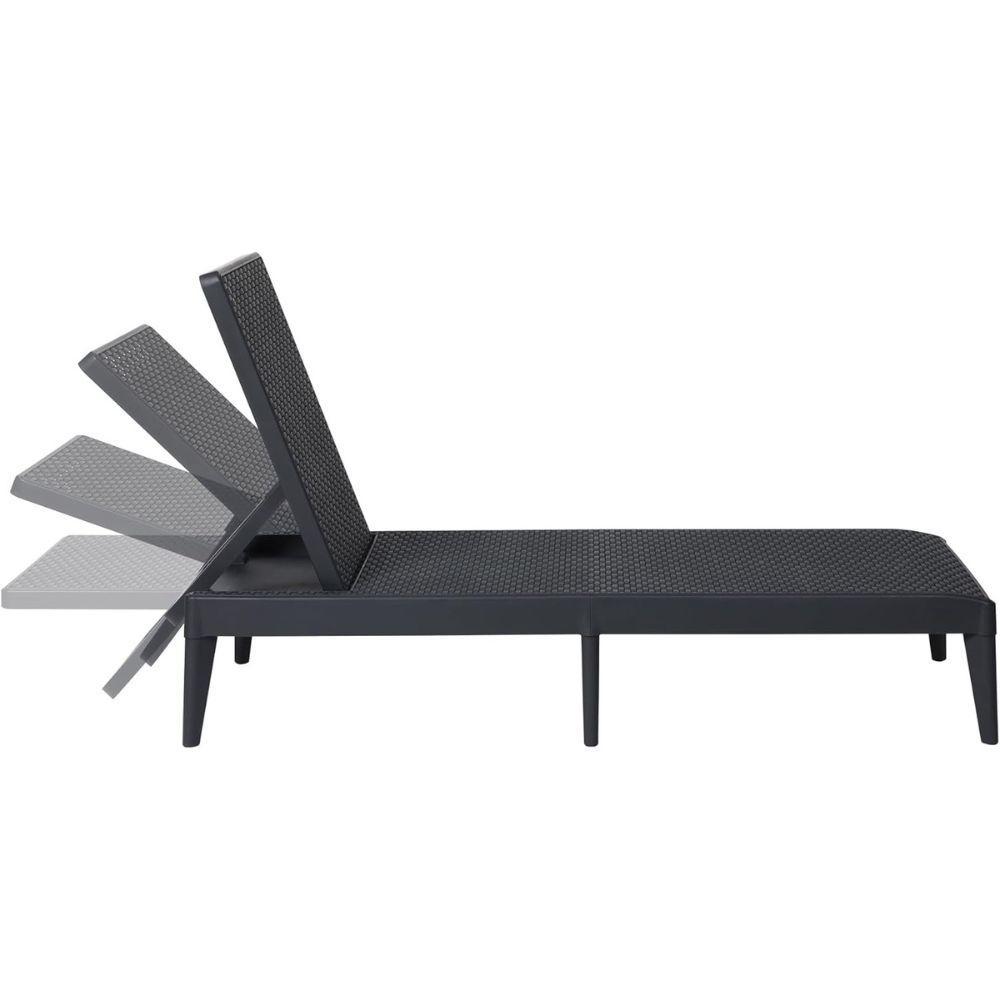  lettino prendisole reclinabile effetto rattan per esterno - foto 2