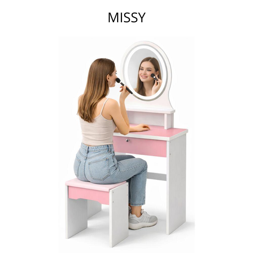  toeletta trucco con sgabello - foto 4