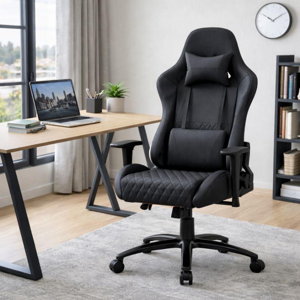  sedia gaming ergonomica con supporto lombare, braccioli e ruote girevoli - foto 2