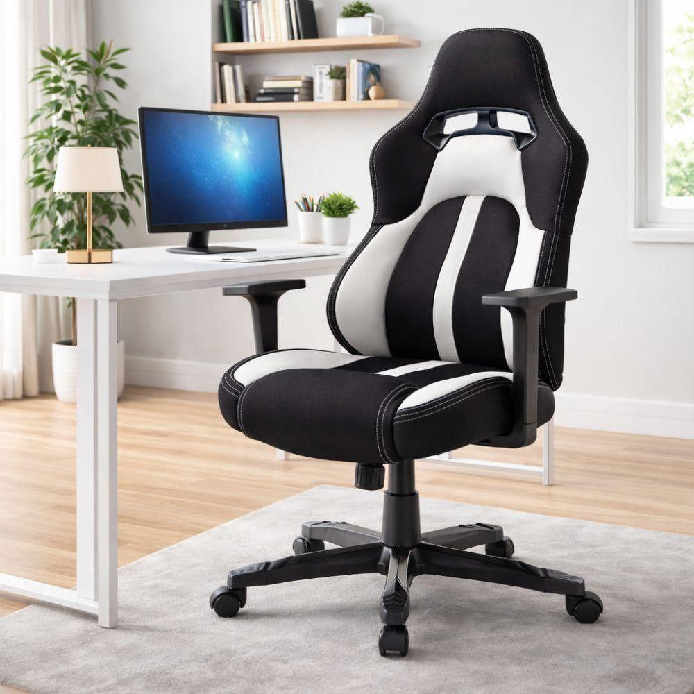  sedia gaming ergonomica con supporto lombare, braccioli e ruote girevoli - foto 5