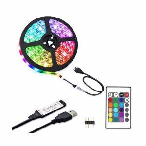 Striscia led rgb 5m usb con telecomando 30 led ip67