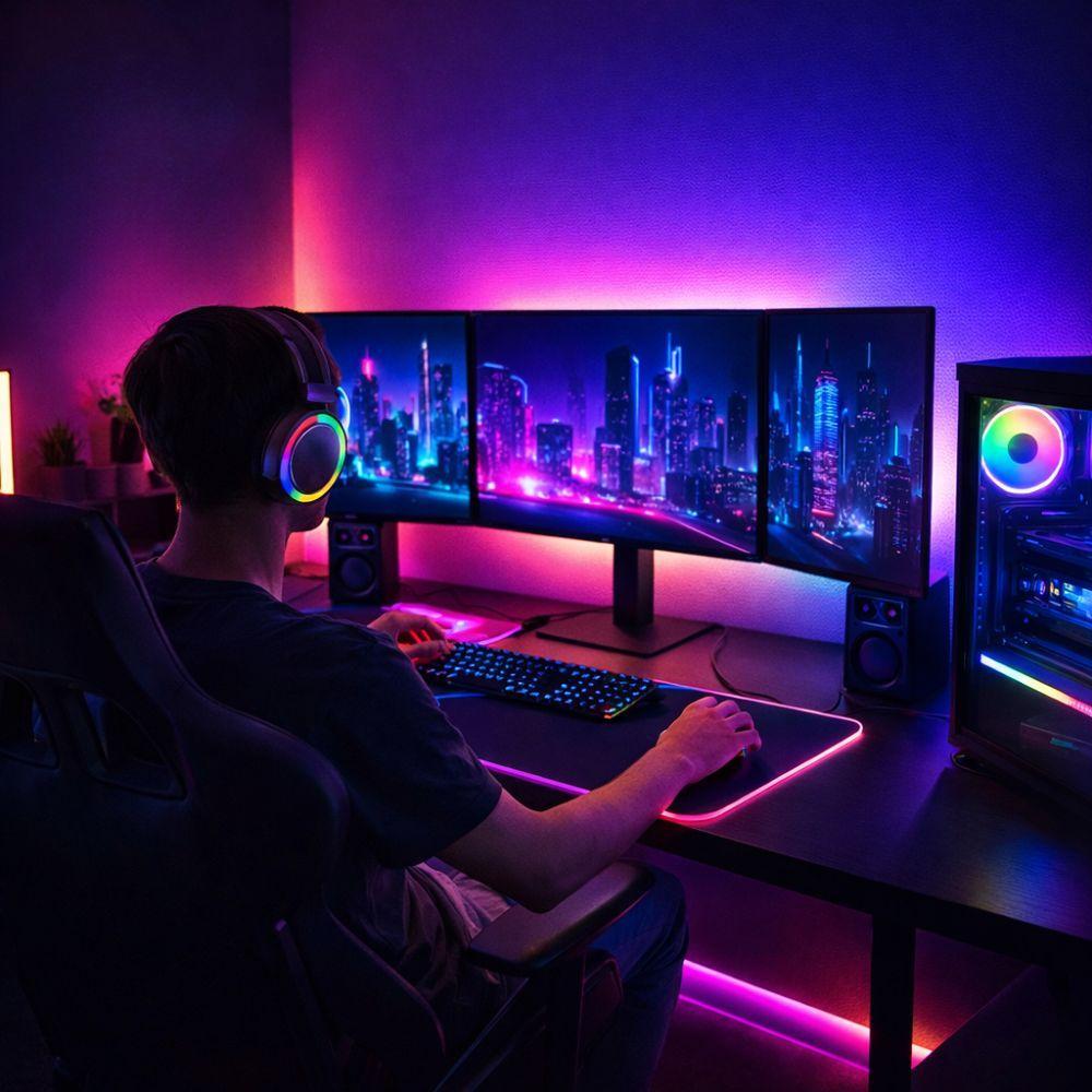  striscia led rgb 5m usb con telecomando 30 led ip67 - foto 5