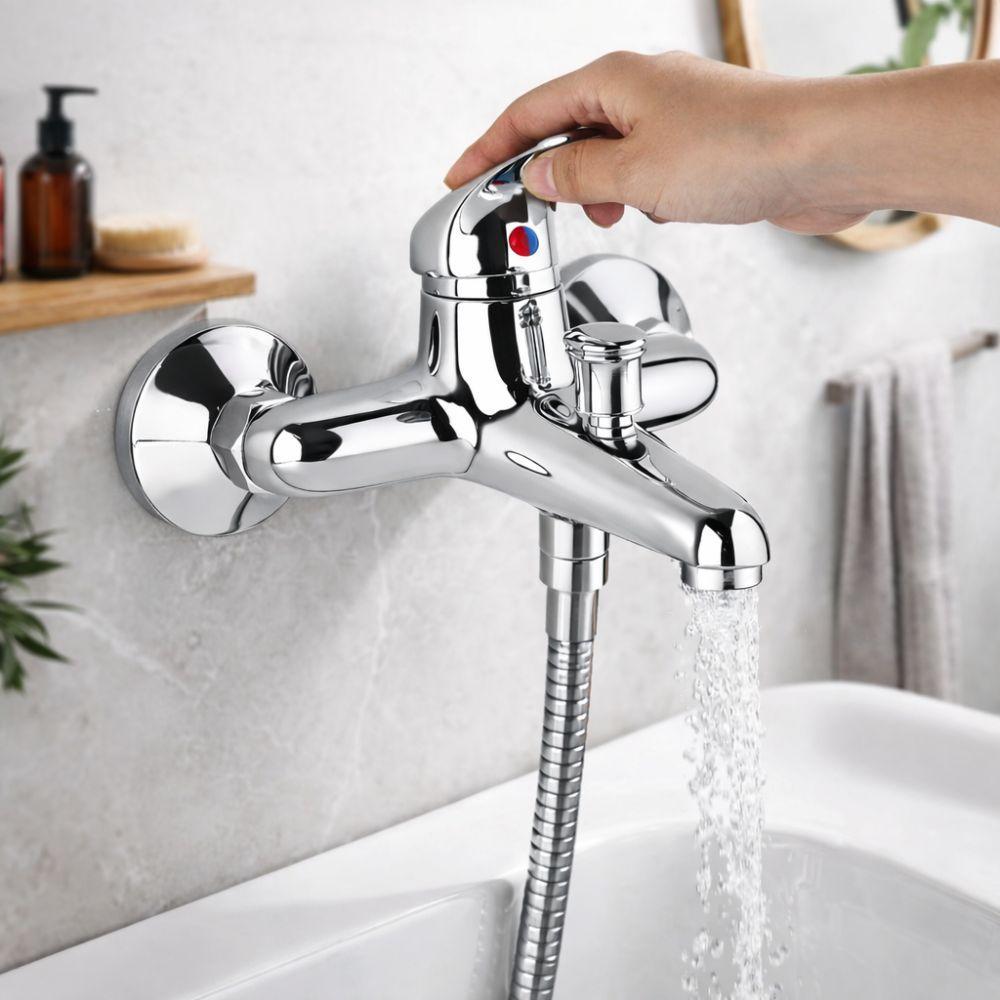  miscelatore rubinetto da bagno monocomando cromato - foto 5