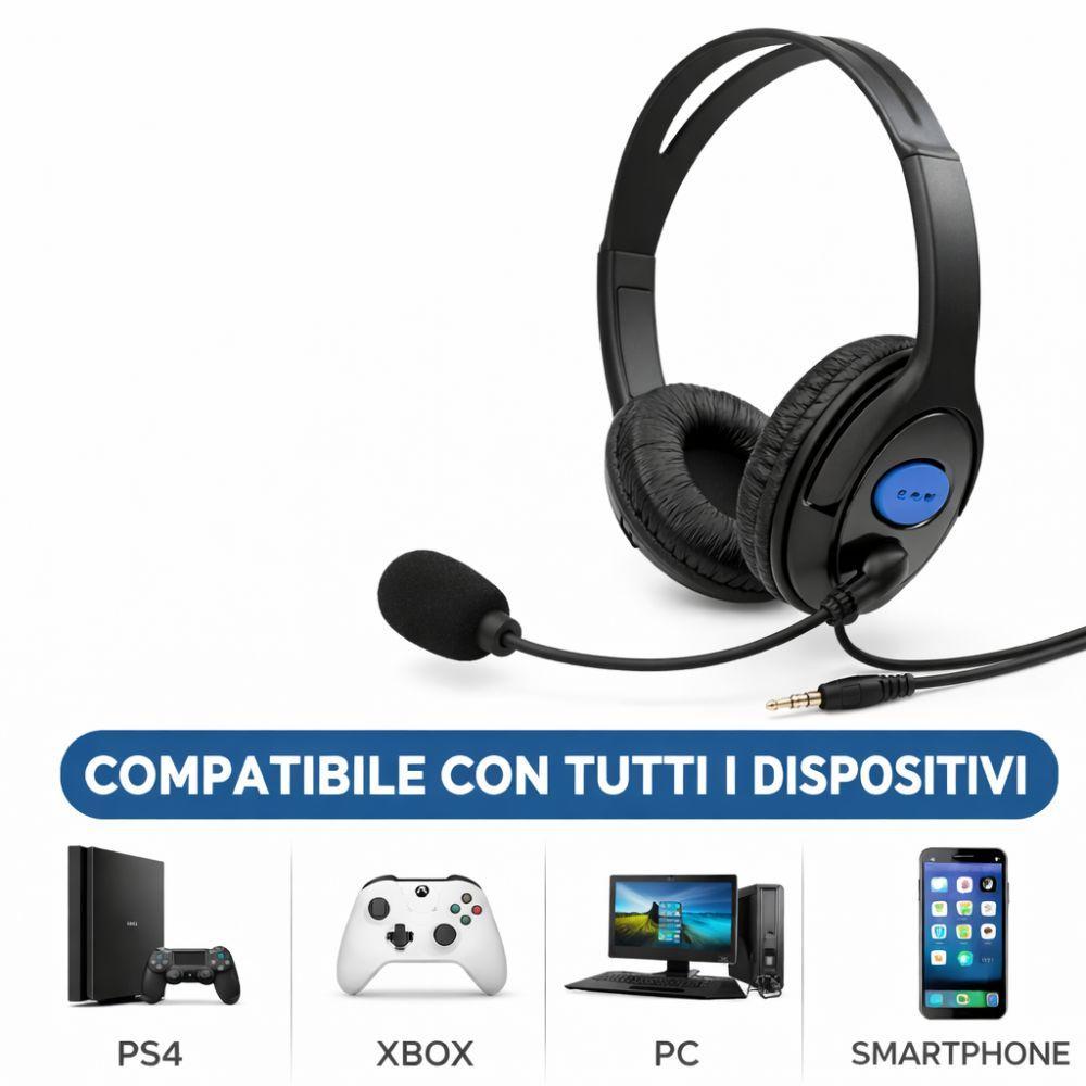  cuffie gaming con microfono stereo audio hd e comfort - foto 4