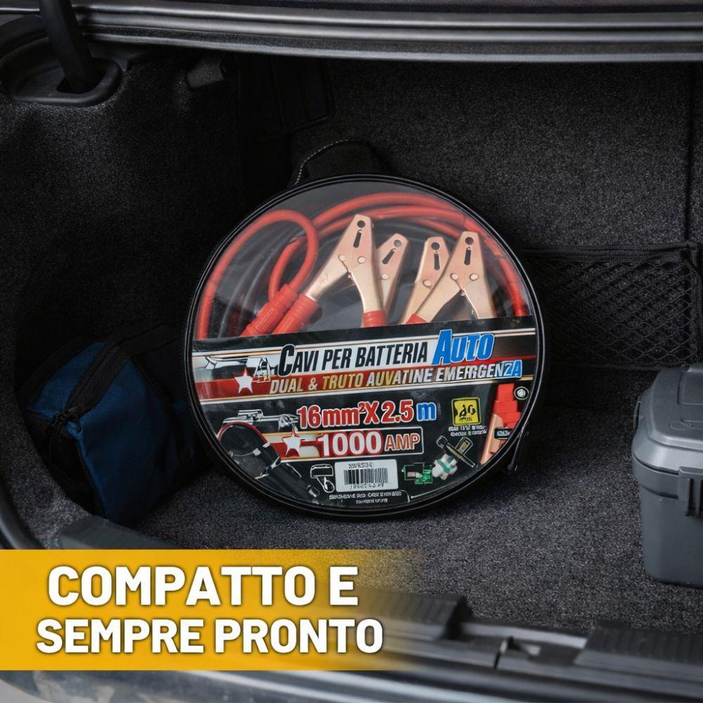  cavi per batteria auto 1000amp 16mm² x 2.5m avvio di emergenza - foto 3