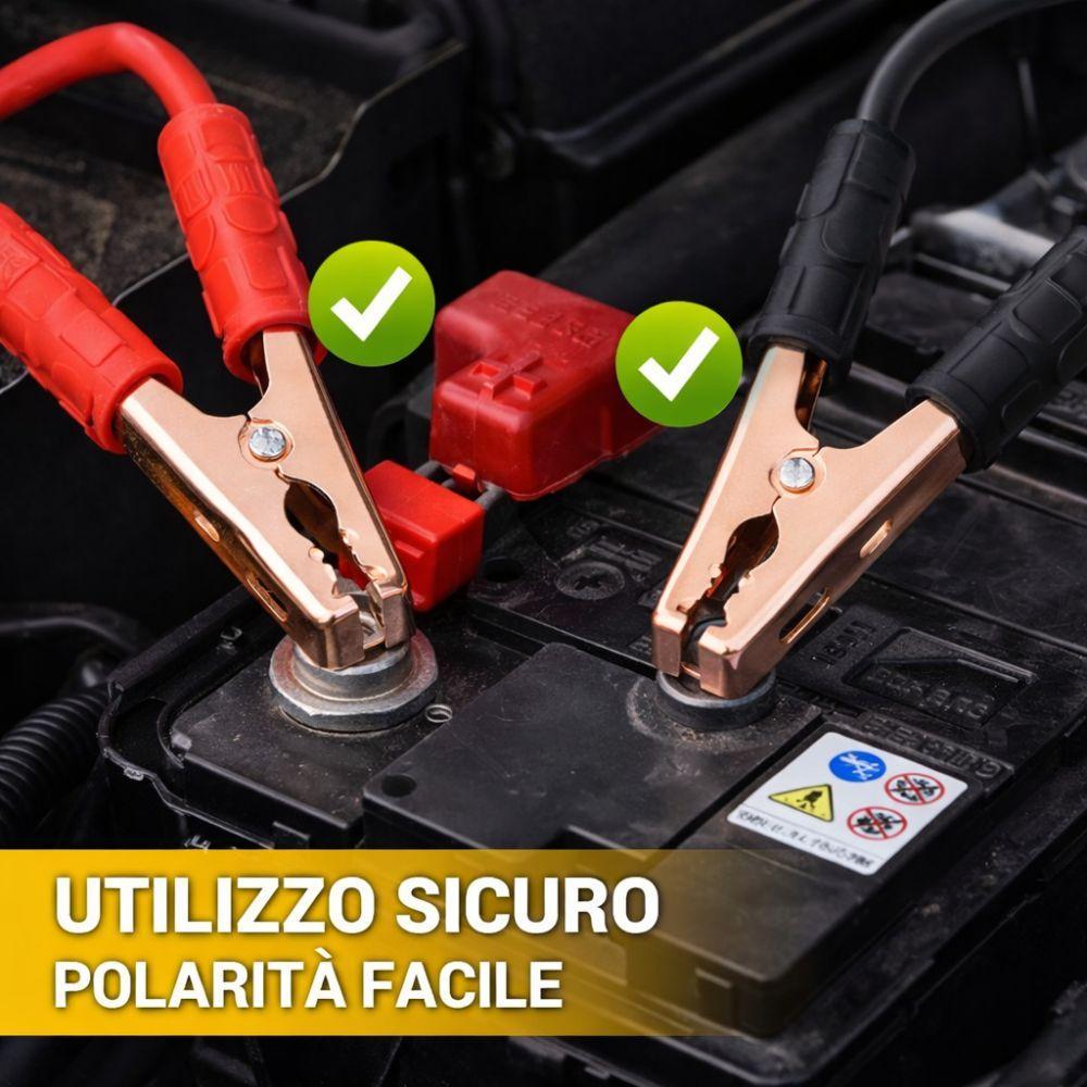  cavi per batteria auto 1000amp 16mm² x 2.5m avvio di emergenza - foto 4