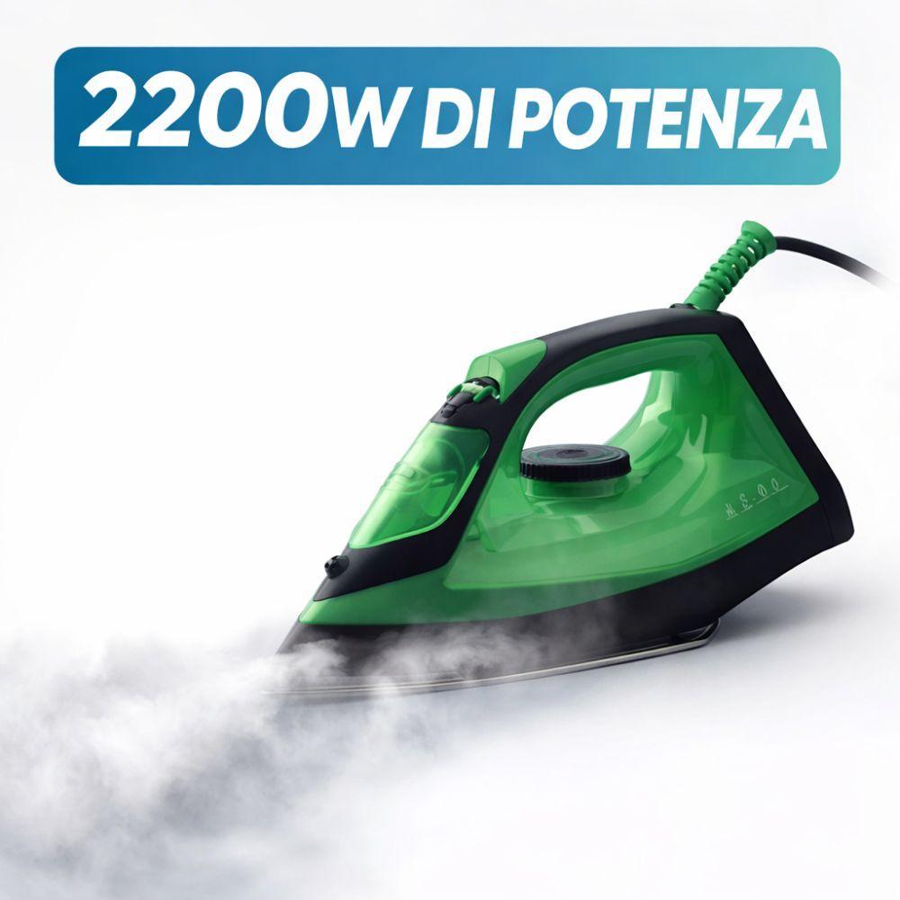  ferro da stiro elettrico a vapore 2200w con serbatoio 240 ml e piastra antiaderente - foto 5