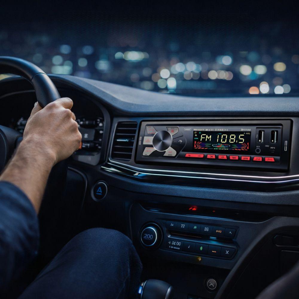  stereo autoradio 1din bluetooth con usb tf aux fm, lettore mp3, vivavoce universale - foto 5