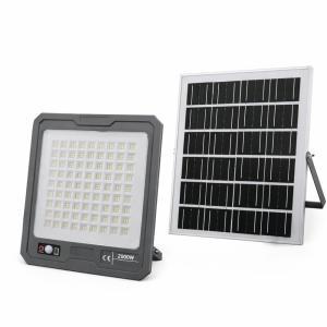 Faro led solare 2000w con pannello fotovoltaico ip66 e telecomando