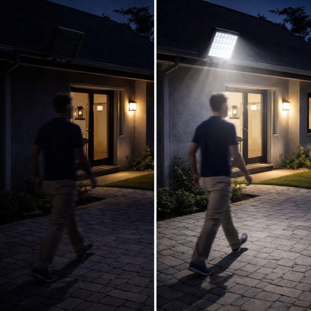  faro led solare 2000w con pannello fotovoltaico ip66 e telecomando - foto 5