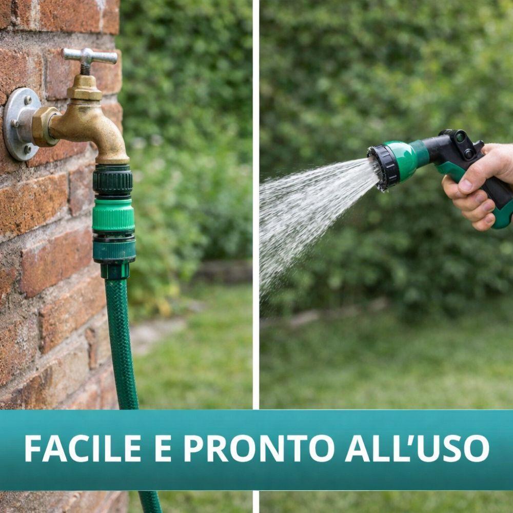  tubo irrigazione 20m rinforzato 3 strati anti piega flessibile - foto 3