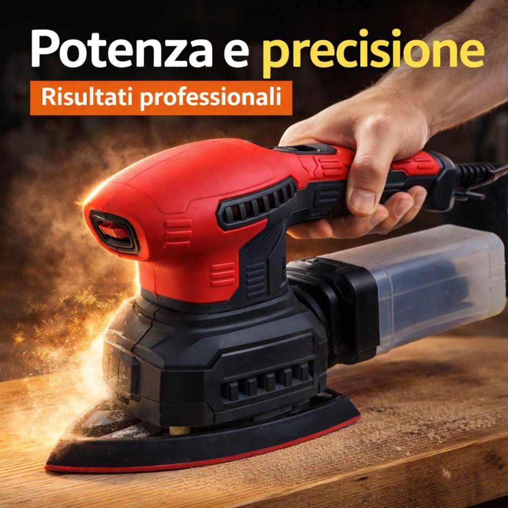  levigatrice orbitale 3 in 1 con aspirazione elettrica multiuso per legno muro metallo con accessori inclusi - foto 3