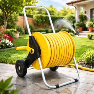 Carrello avvolgitubo fino a 45 metri con ruote e maniglia