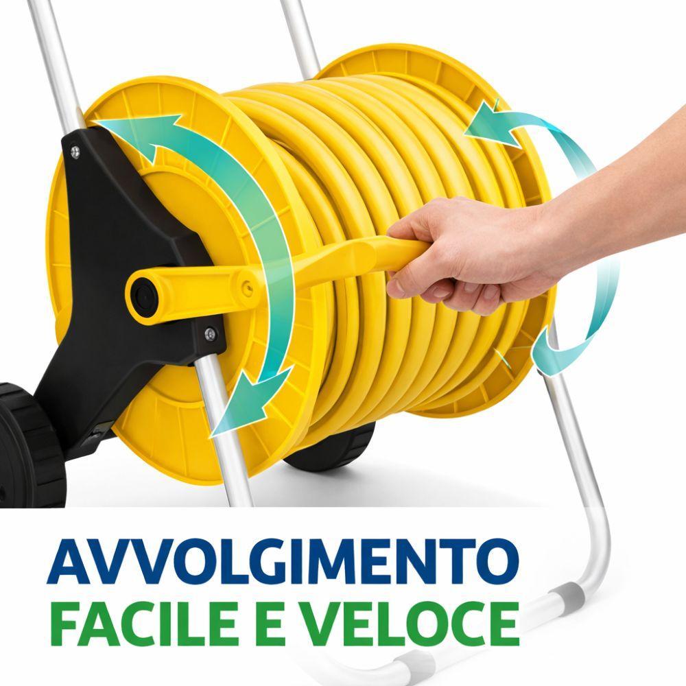  carrello avvolgitubo fino a 45 metri con ruote e maniglia - foto 3