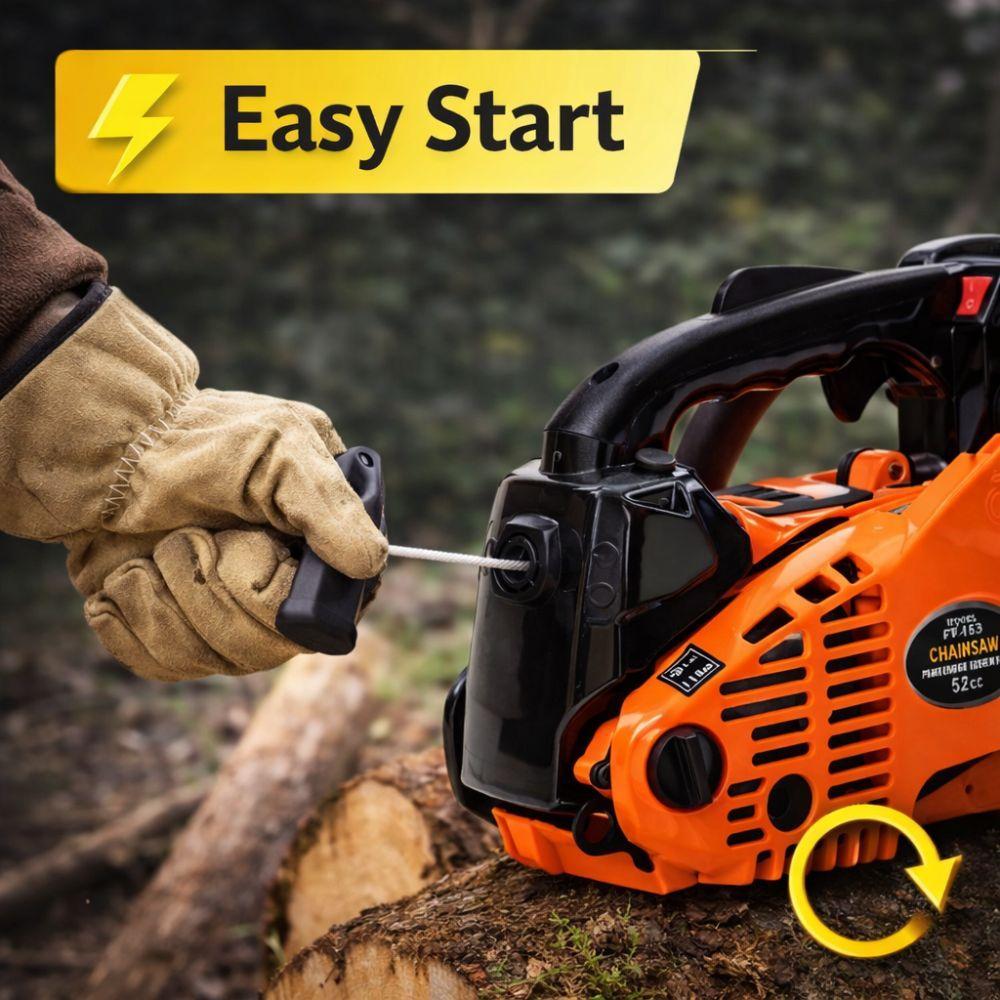  motosega a scoppio professionale con accessori taglio legna giardino potente easy start - foto 5