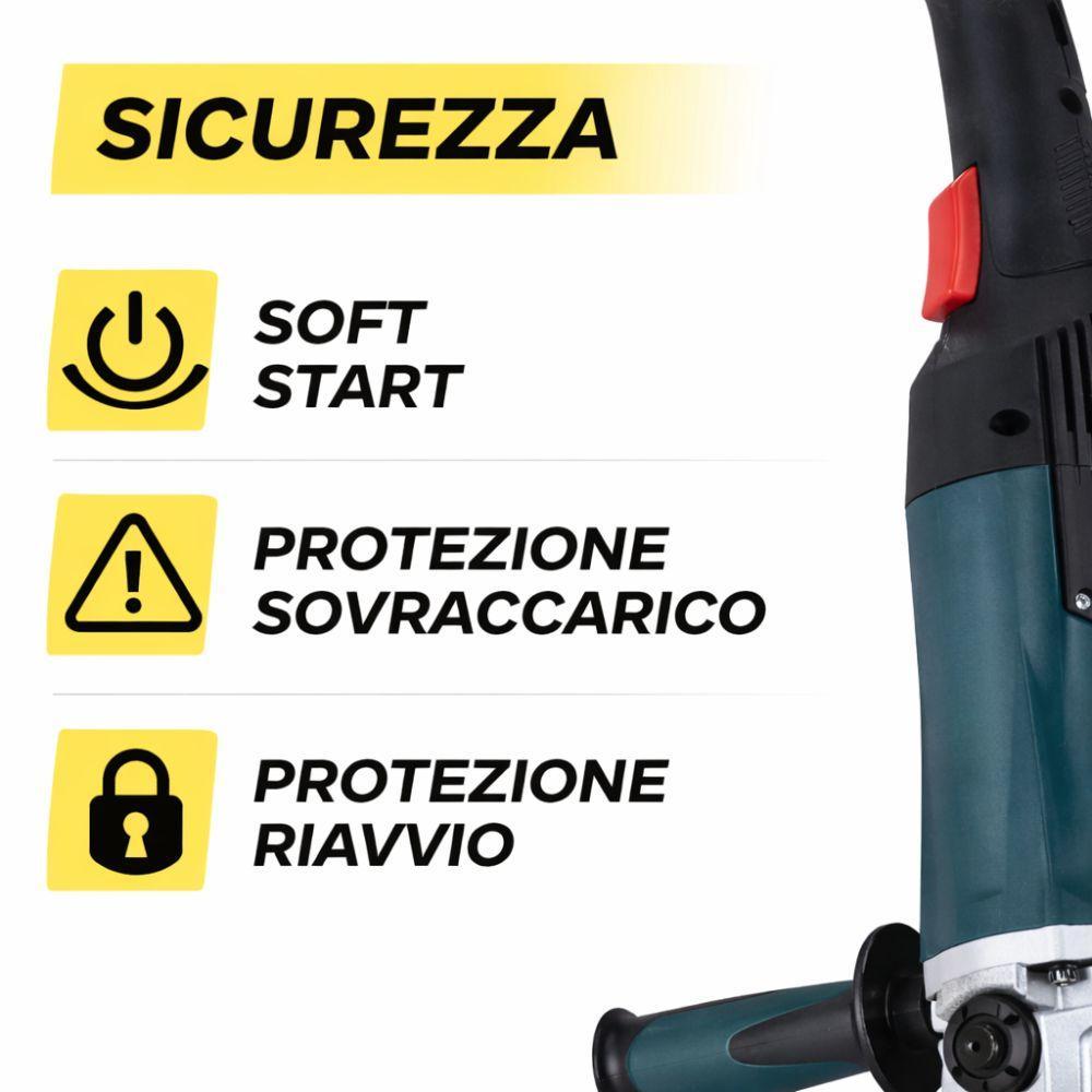  smerigliatrice angolare 2800w 6 velocita soft start - foto 3
