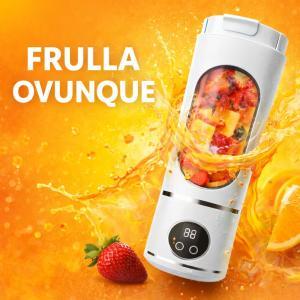 Frullatore portatile ricaricabile usb con display digitale 380ml blender smoothie compatto per frutta e ghiaccio