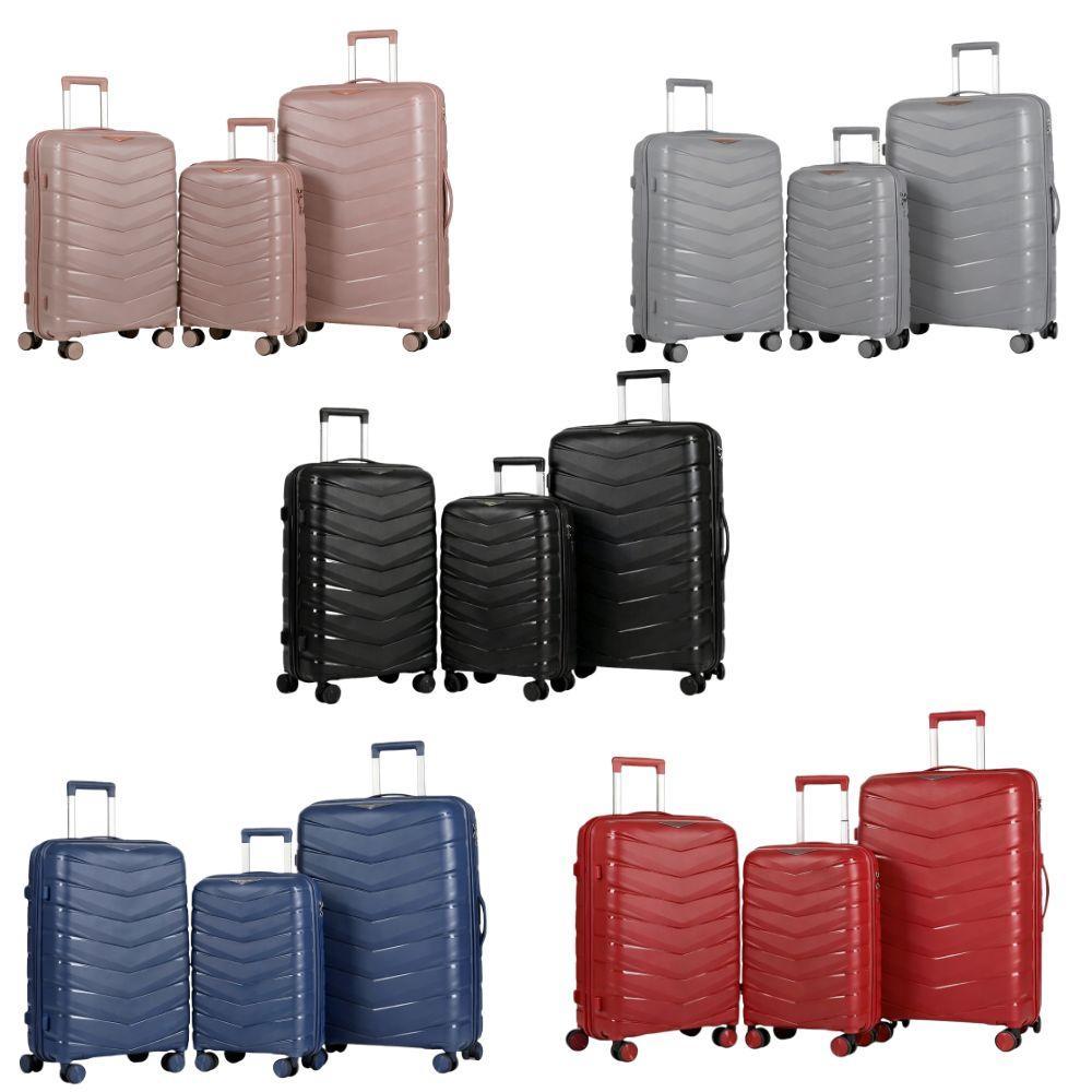  set valigie rigide 3 pezzi con 4 ruote ultra resistenti - foto 1