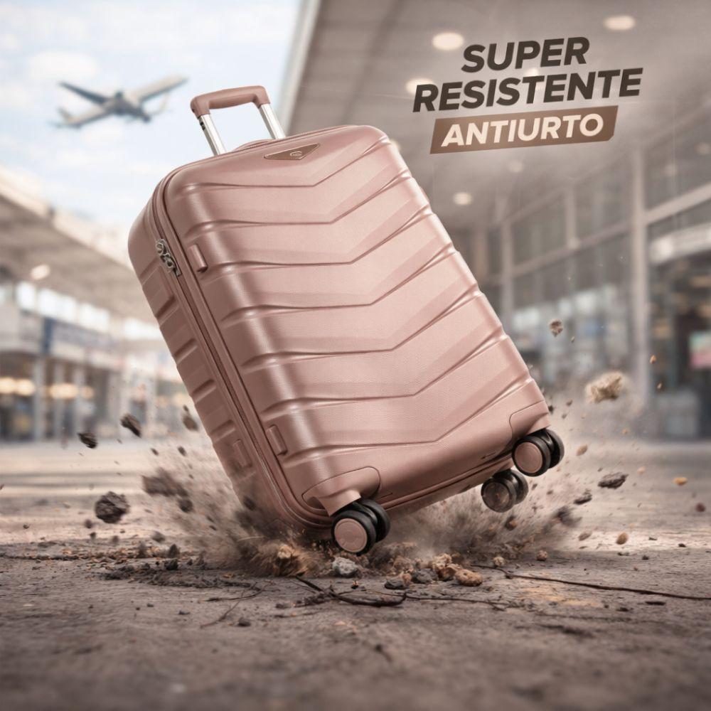  set valigie rigide 3 pezzi con 4 ruote ultra resistenti - foto 2