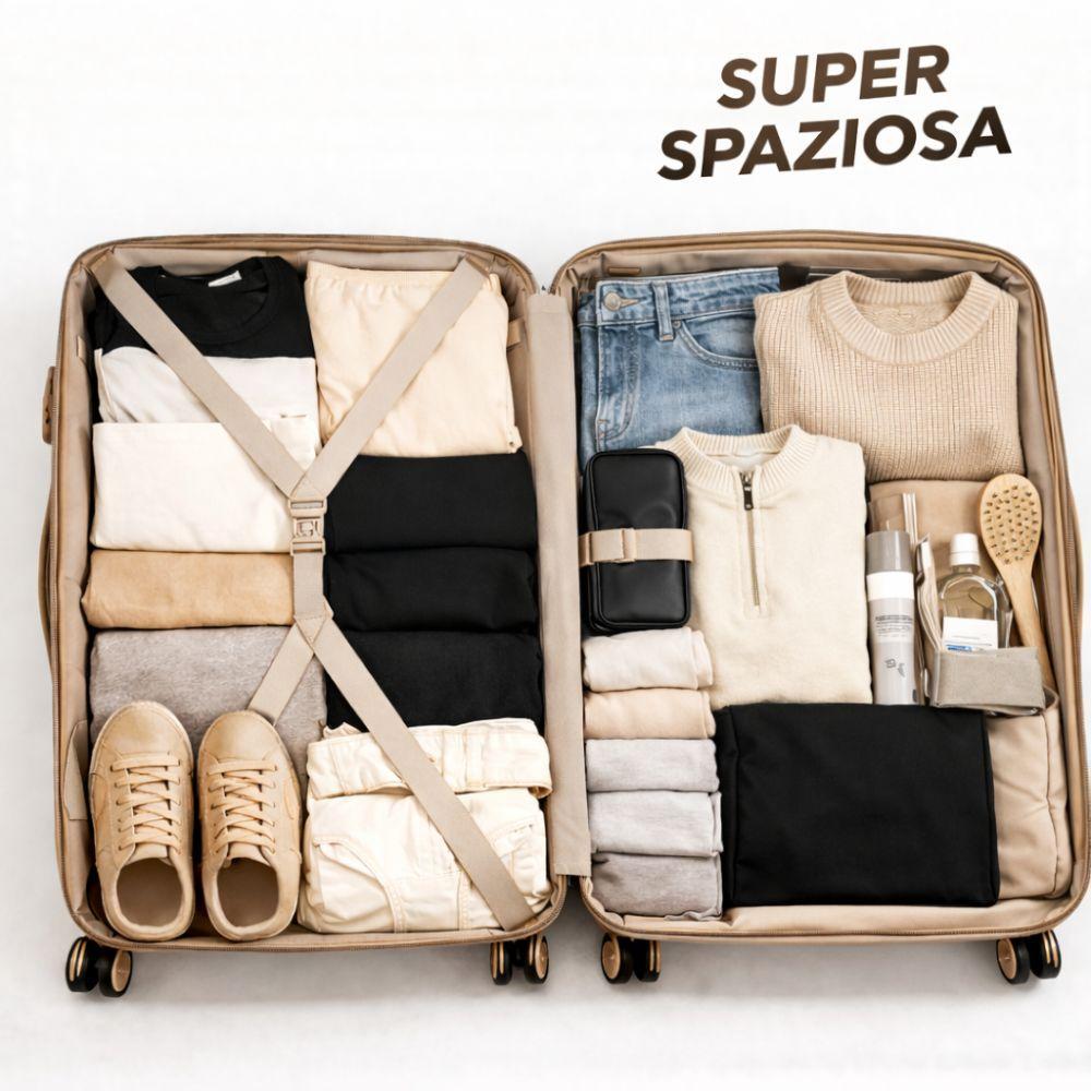  set valigie rigide 3 pezzi con 4 ruote ultra resistenti - foto 3