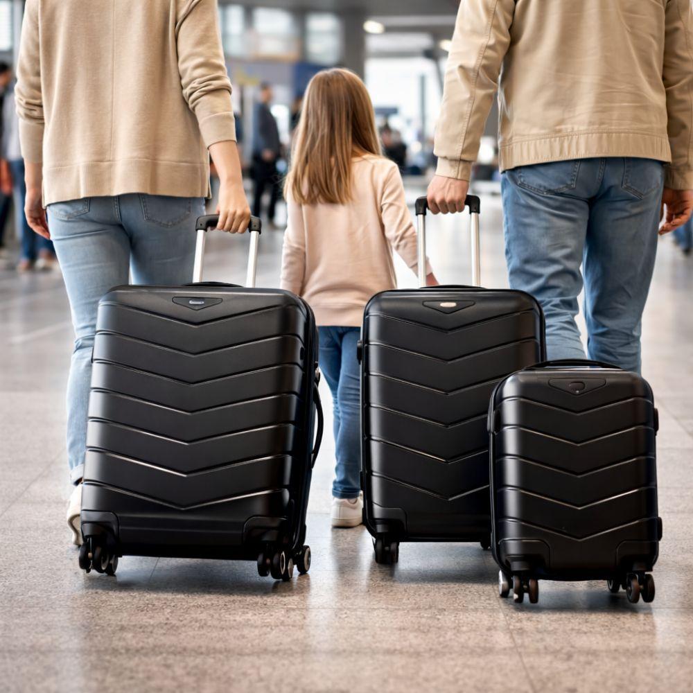  set valigie rigide 3 pezzi con 4 ruote ultra resistenti - foto 4