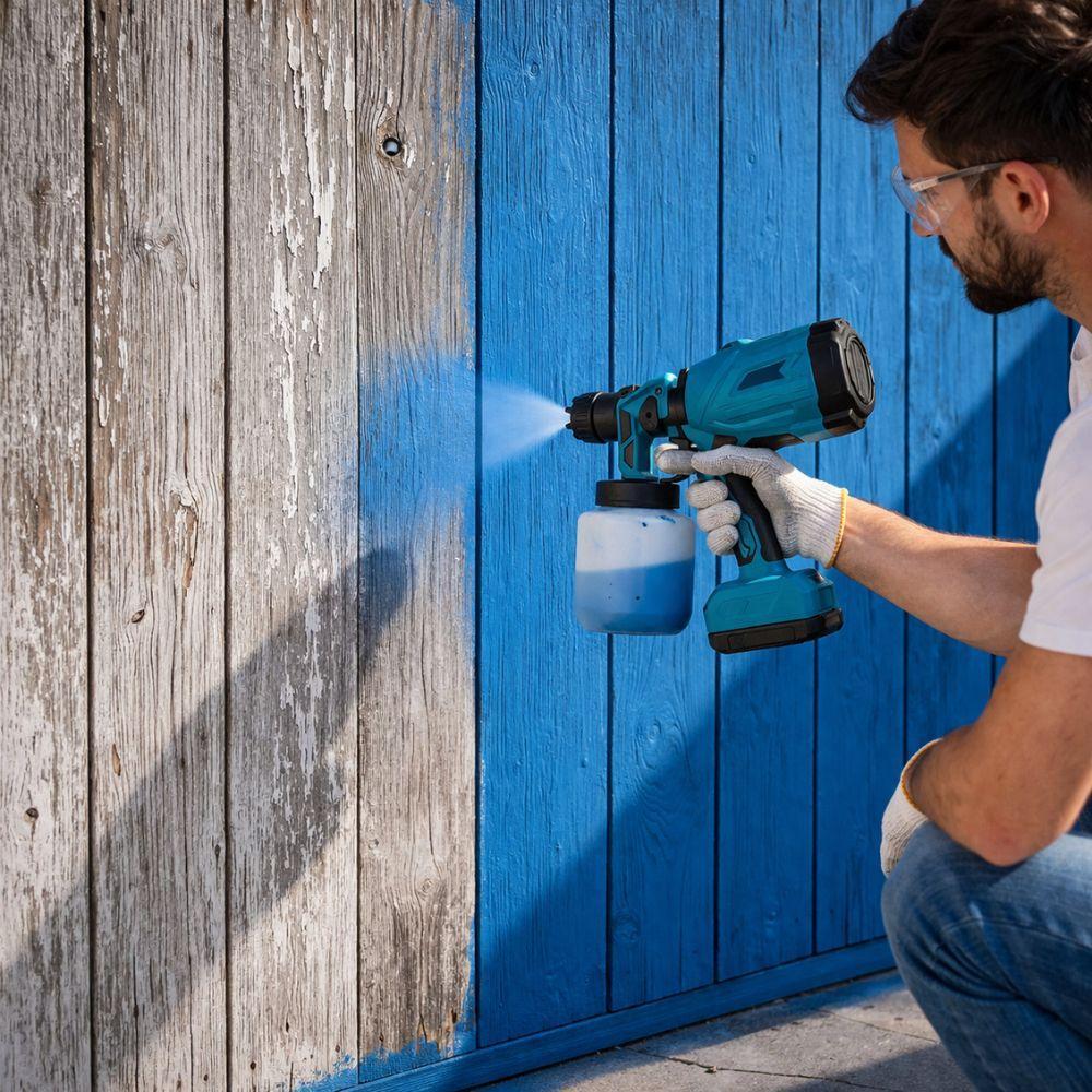  verniciatore a spruzzo con due batterie e ugello regolabile - foto 2