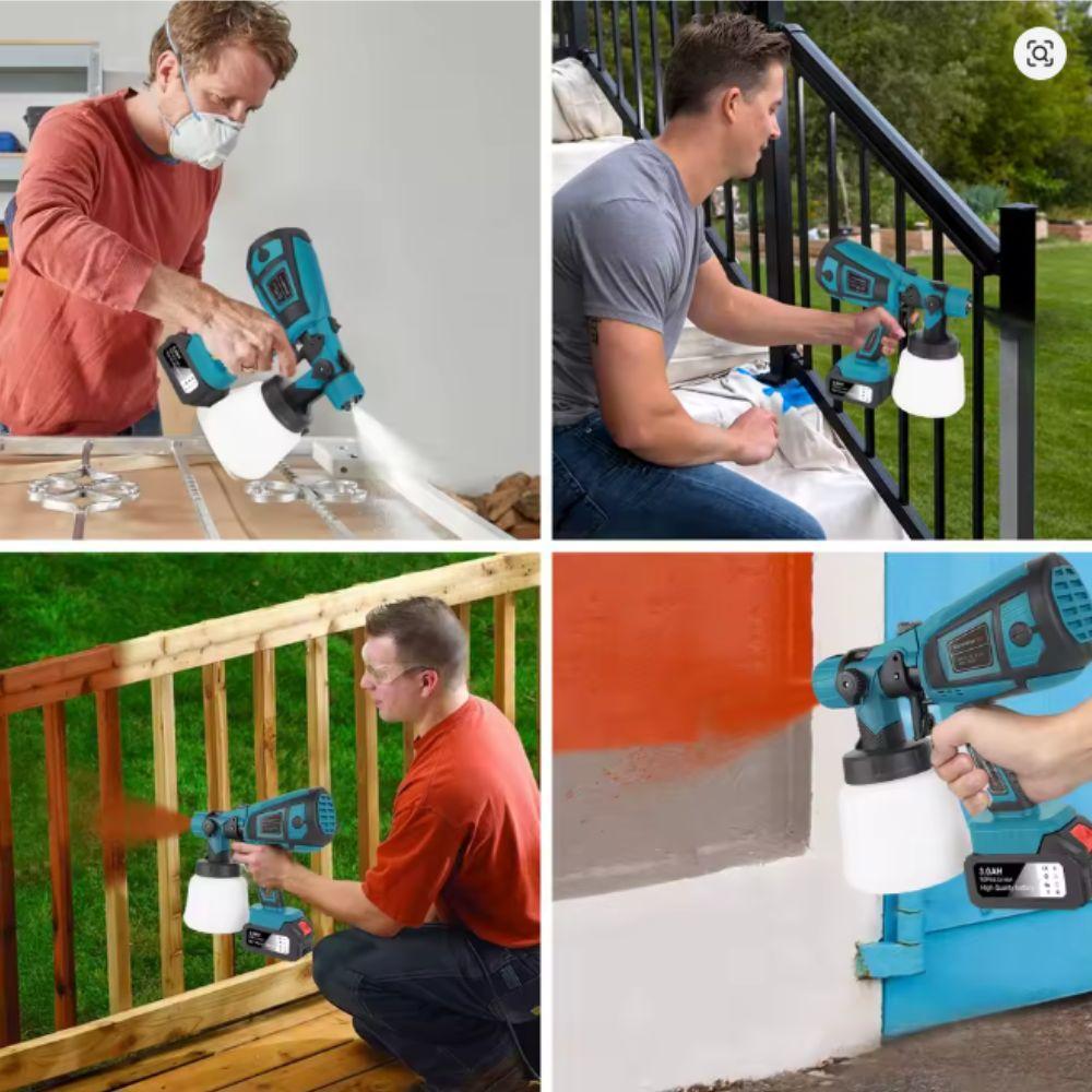  verniciatore a spruzzo con due batterie e ugello regolabile - foto 4