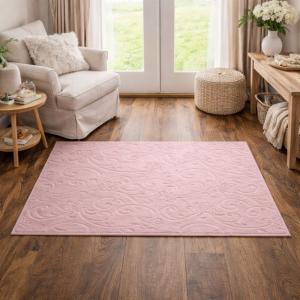 Tappeto rettangolare effetto elegante con fantasia floreale per camera soggiorno ingresso