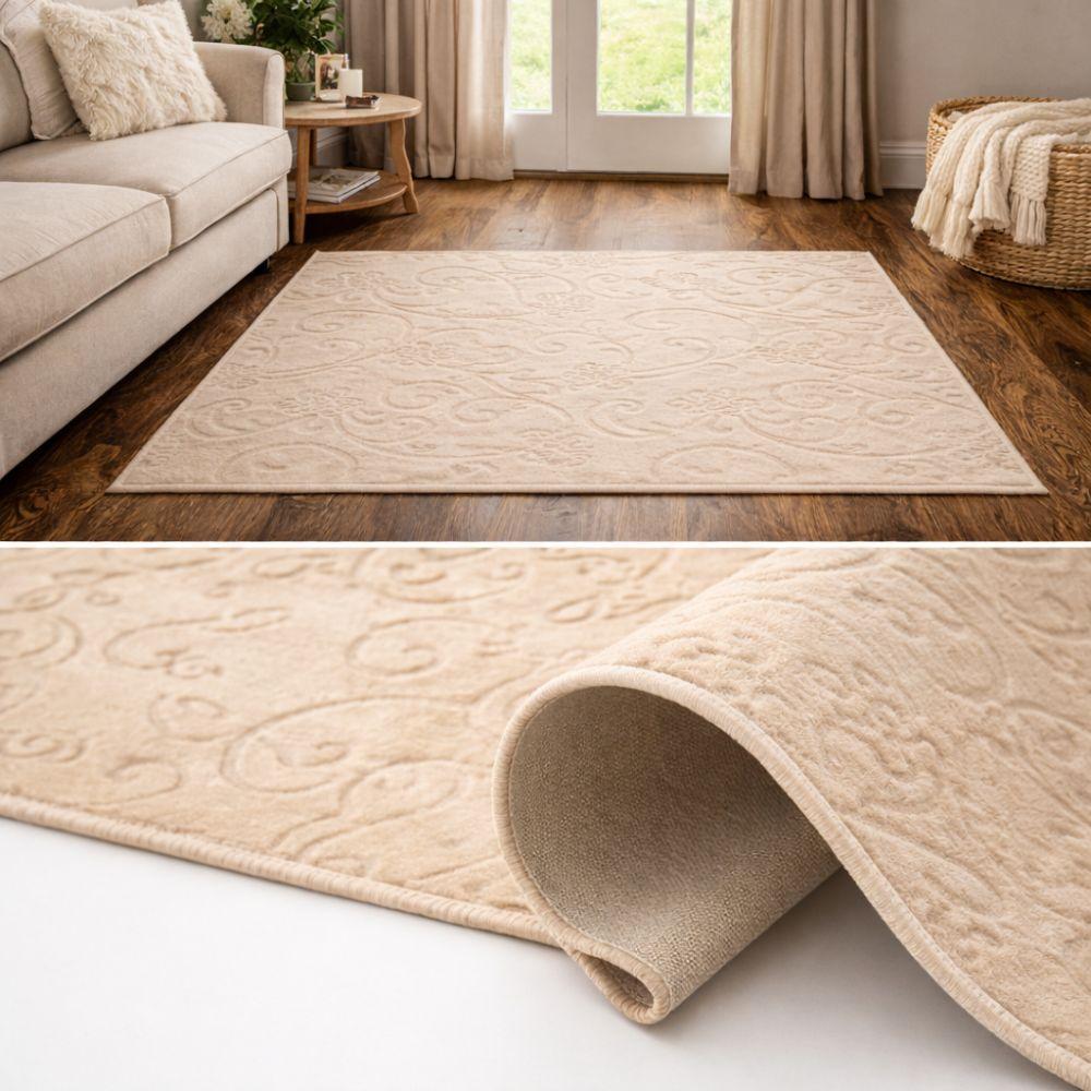  tappeto rettangolare effetto elegante con fantasia floreale per camera soggiorno ingresso - foto 3