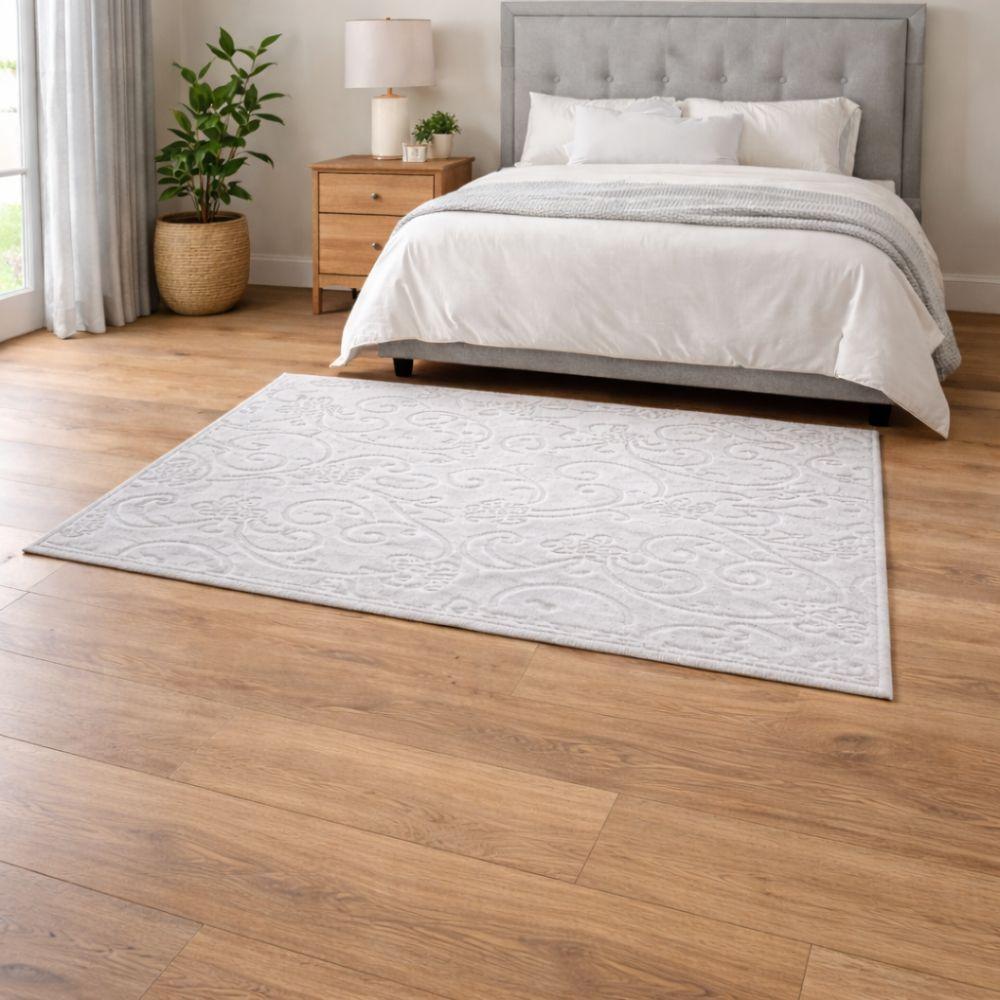  tappeto rettangolare effetto elegante con fantasia floreale per camera soggiorno ingresso - foto 4