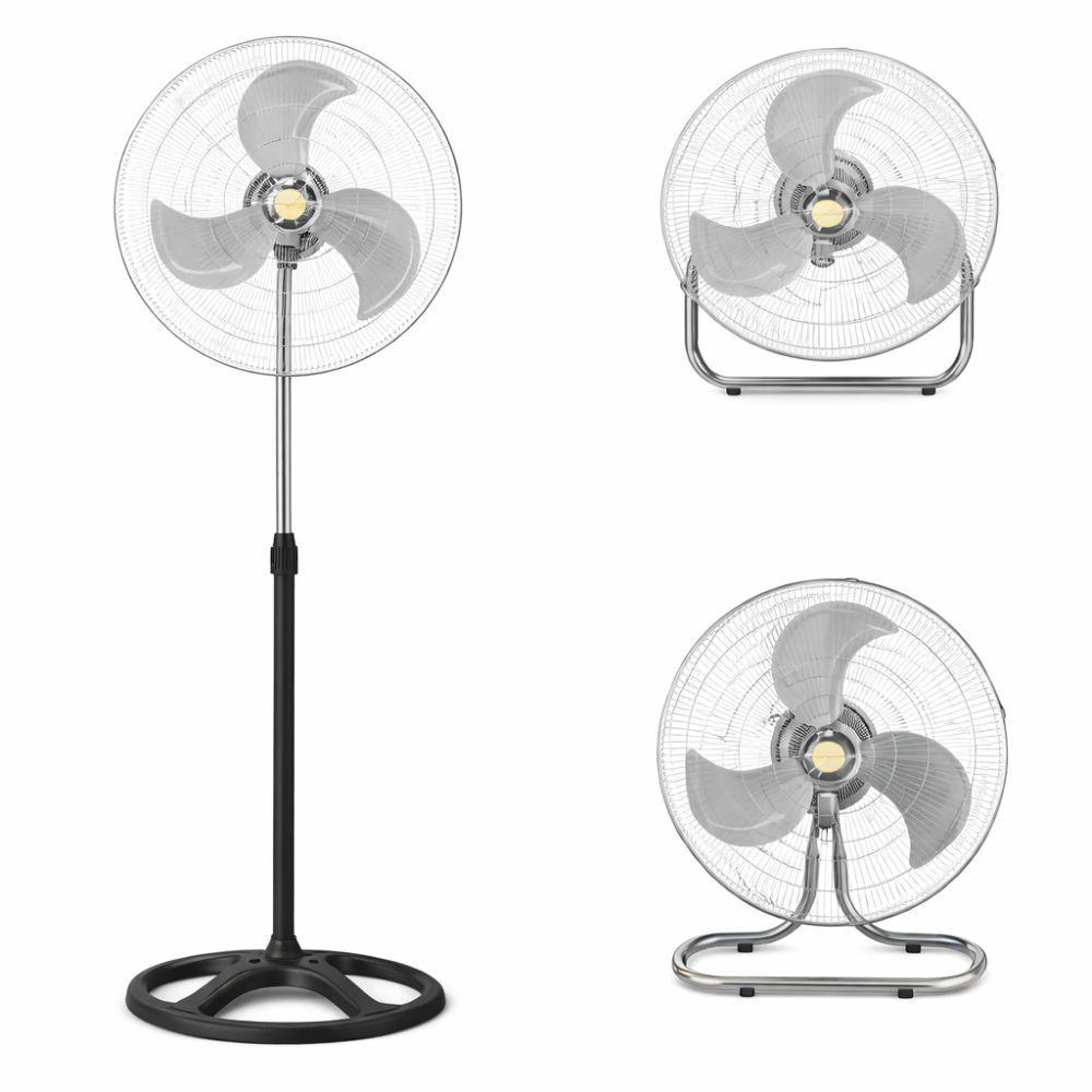  ventilatore 3 in 1 con oscillazione e 3 velocità da terra, tavolo e parete - foto 1