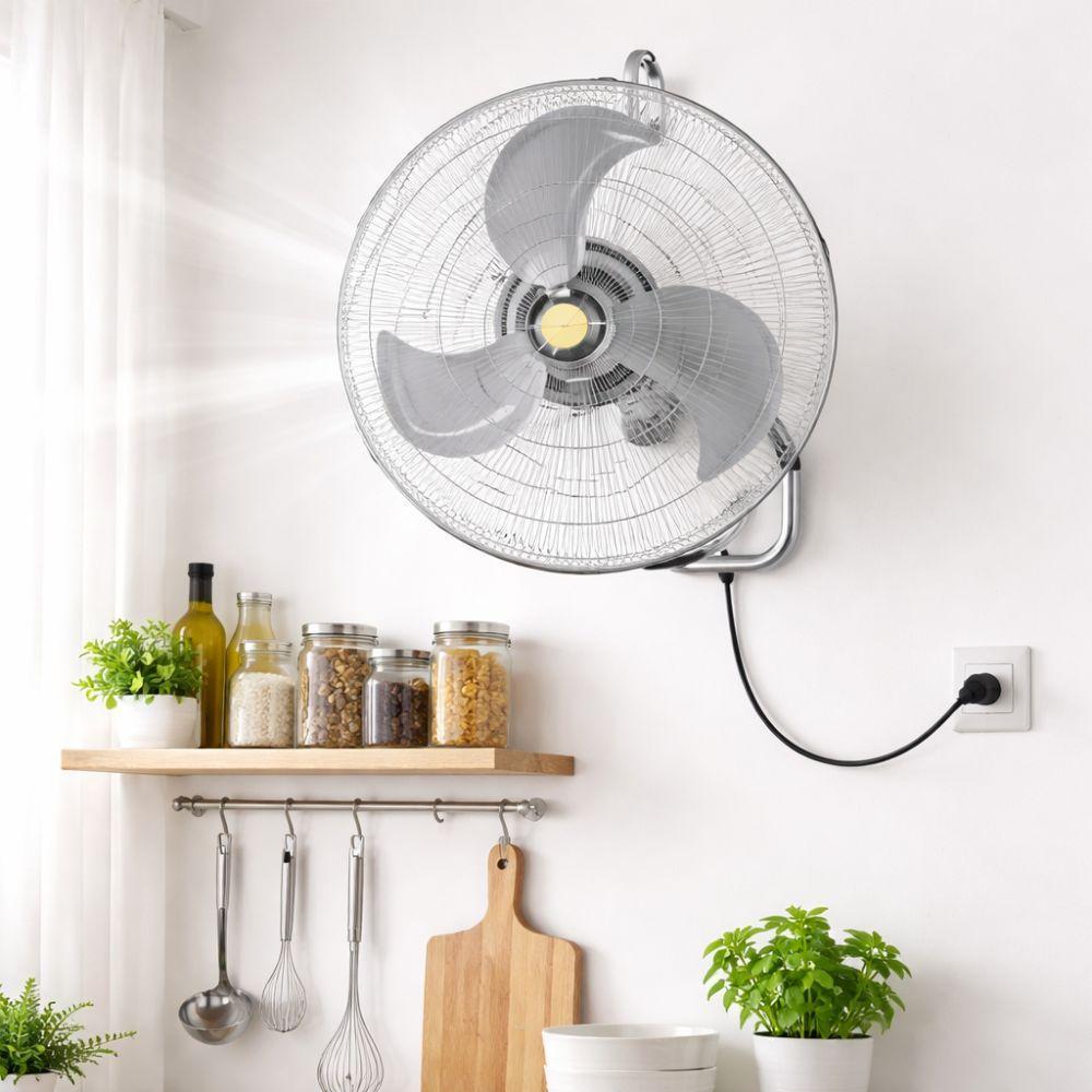  ventilatore 3 in 1 con oscillazione e 3 velocità da terra, tavolo e parete - foto 3