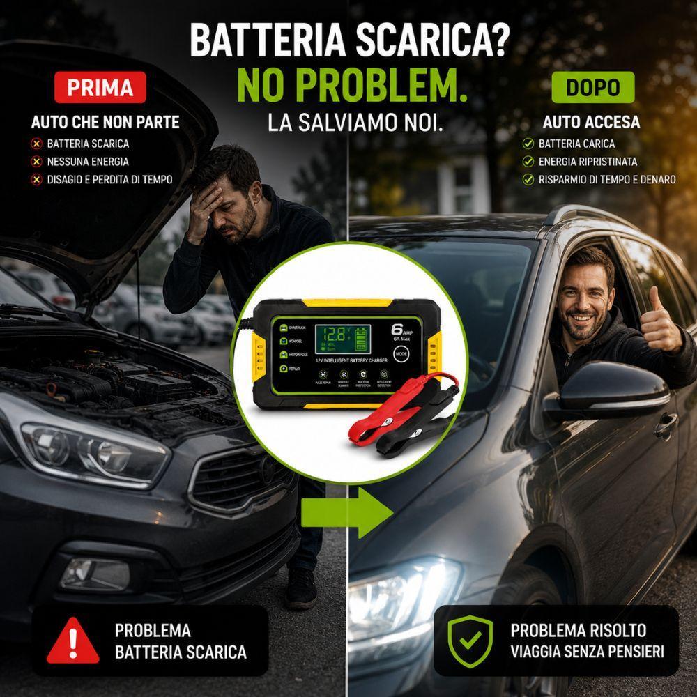  caricabatterie intelligente  per auto moto camper barca con display lcd - foto 2