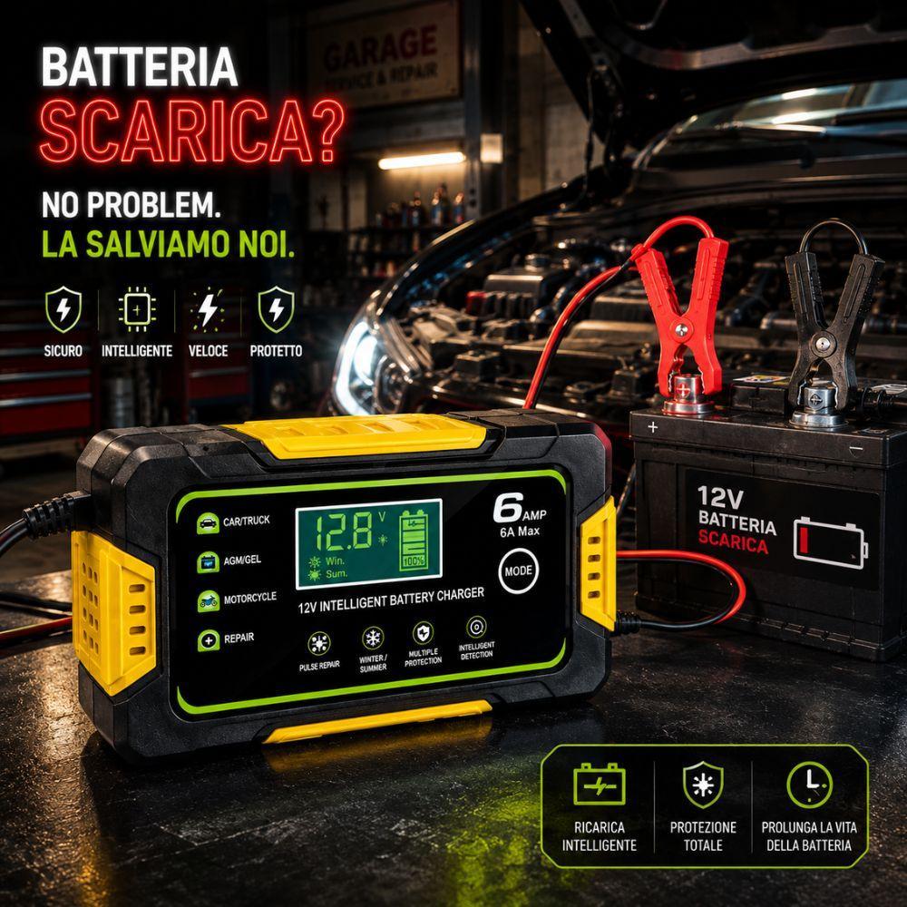  caricabatterie intelligente  per auto moto camper barca con display lcd - foto 3