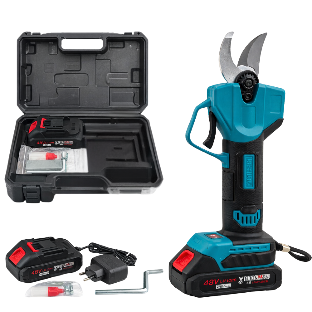  cesoia elettrica a batteria 48v con motore brushless per taglio rami potatura - foto 1