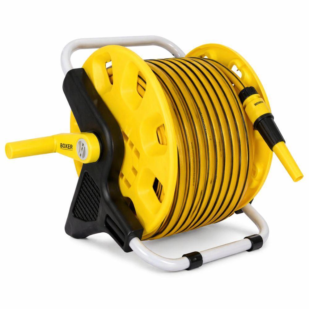  tubo da giardino 35 metri 1/2 con avvolgitubo portatile con lancia regolabile sistema irrigazione completo - foto 1