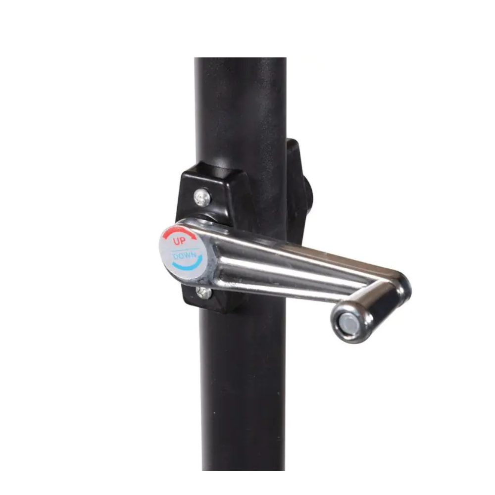  ombrellone da esterno 3m effetto paglia con manovella e struttura in acciaio - foto 5