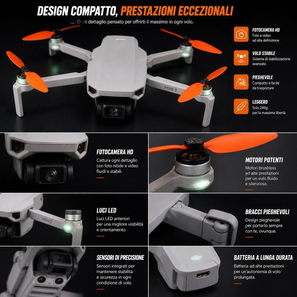  drone pieghevole con telecamera hd – mini drone compatto con controllo facile e alta stabilità - foto 4