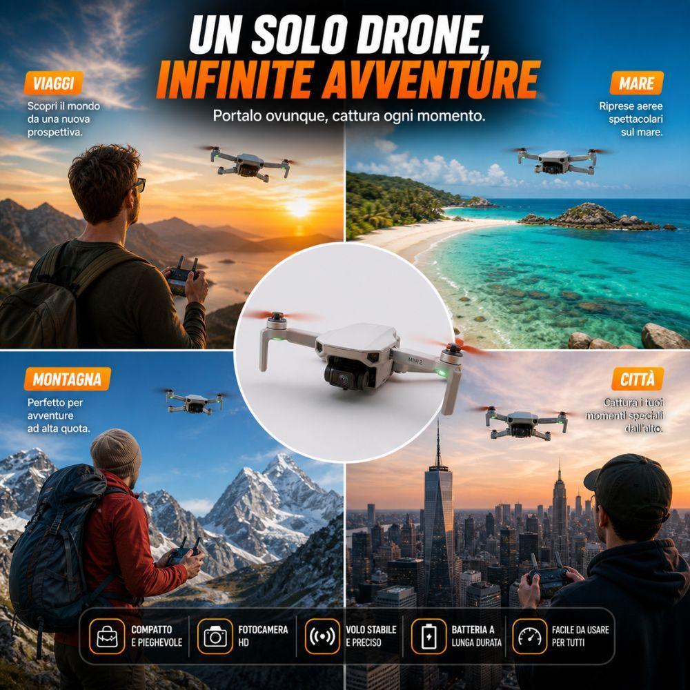  drone pieghevole con telecamera hd – mini drone compatto con controllo facile e alta stabilità - foto 5