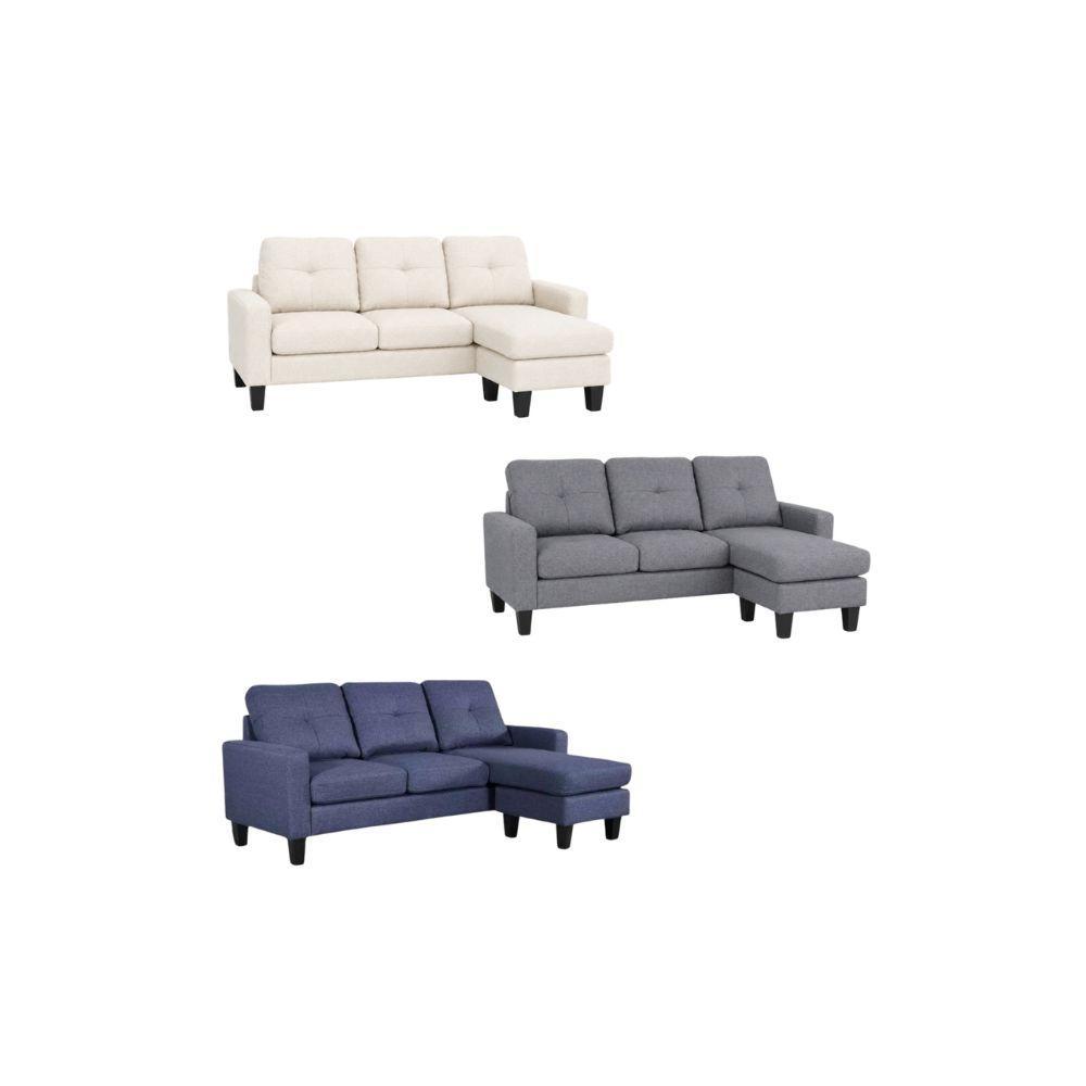  divano 3 posti con pouf e chaise longue componibile - foto 1