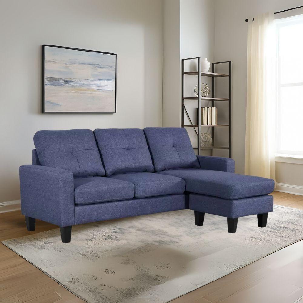  divano 3 posti con pouf e chaise longue componibile - foto 2