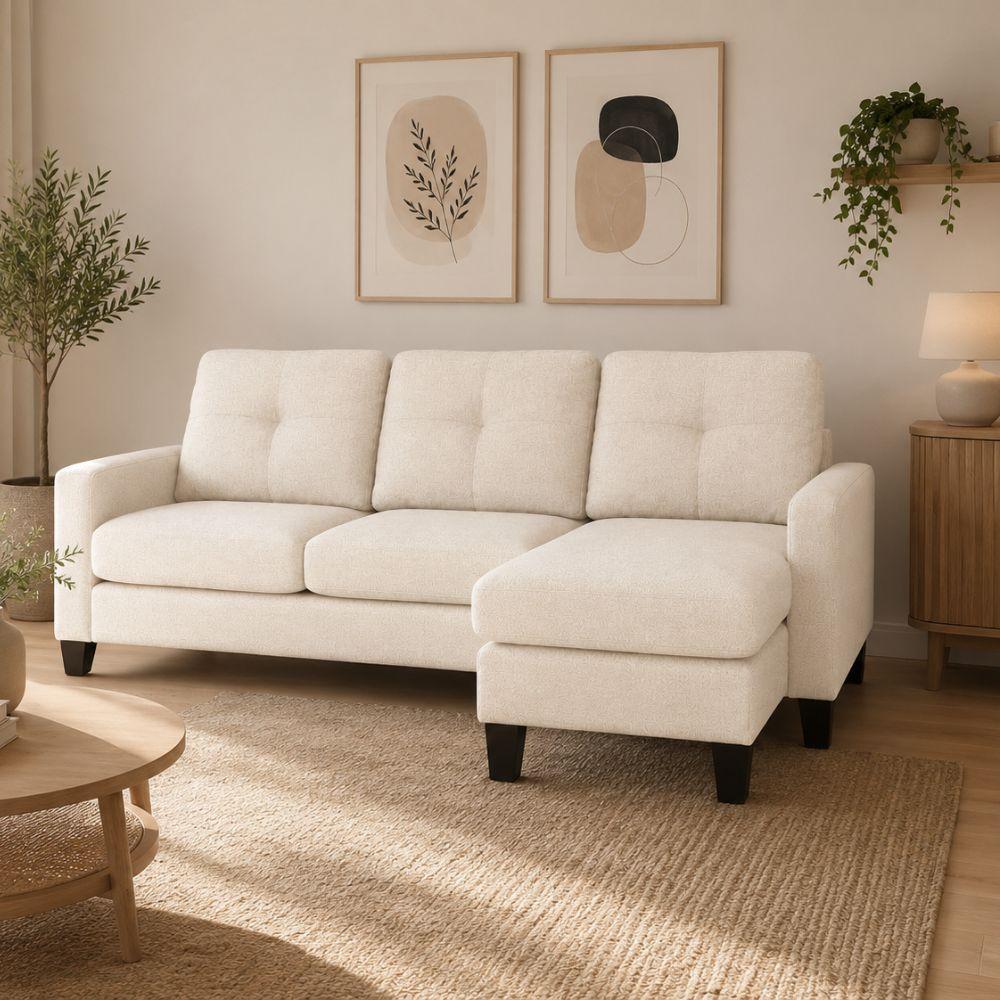  divano 3 posti con pouf e chaise longue componibile - foto 4