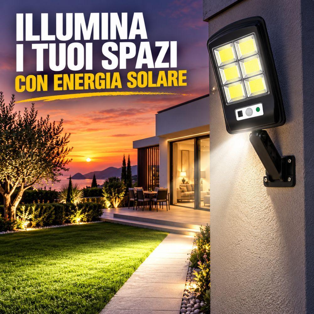 faro led solare da esterno  pannello solare con  telecomando - foto 2