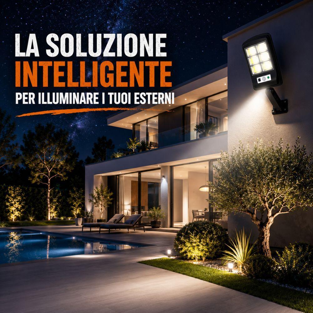  faro led solare da esterno  pannello solare con  telecomando - foto 4